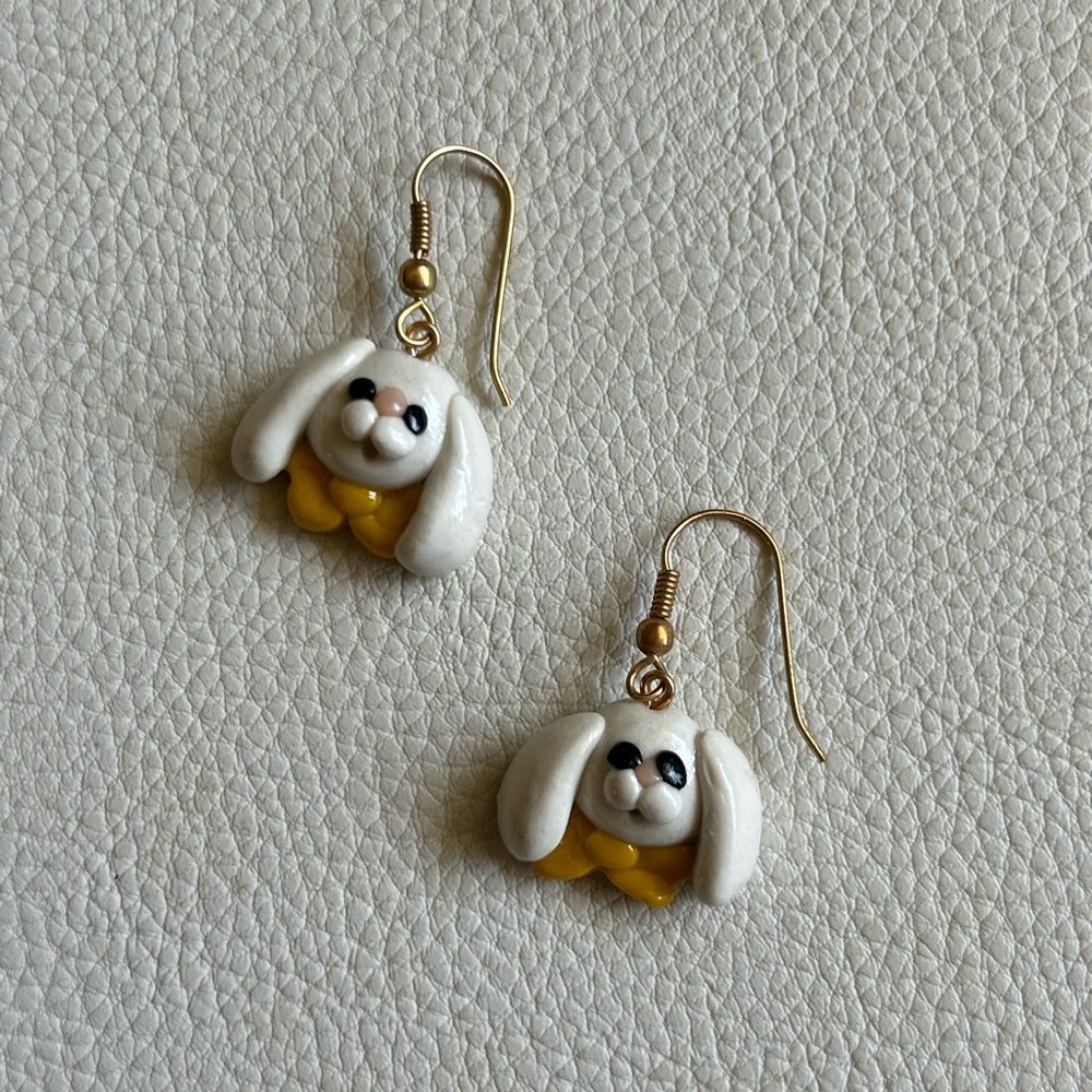 Vintage Bunny Dangle Earrings